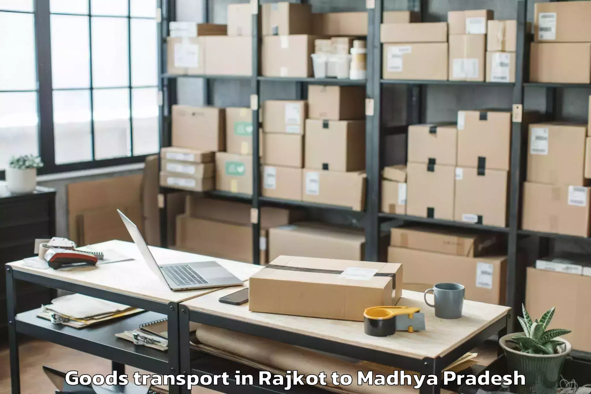 Professional Rajkot to Gautampura Goods Transport